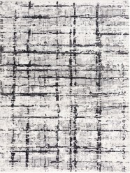Modern Black Wool Area Rug: Bainbridge Cutler 23711: Black/Ivory (Luxe-Weave Construction Area Rug)