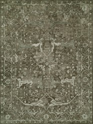 Regal | Elegant Past | 185720: Grey/Taupe area rug Traditional Grey/Silver Wool Area Rug: Regal Elegant Past 185720: Grey/Taupe (Hand-Knotted Area Rug)