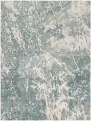 Silk Road | Global | 19731: Grey/Green area rug Contemporary Grey Wool Area Rug: Silk Road Global 19731 (Hand-Knotted Area Rug)