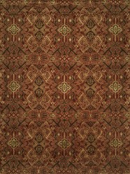 Transitional Orange/Rust Wool Area Rug: Regal Grandeur 187886: Rust (Handmade Area Rug)