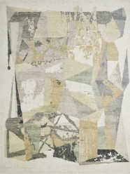 Modern/Transitional Grey/Silver Wool Area Rug: Regal Hexton 188494: Grey/Sage (Hand-Knotted Area Rug)