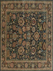 Mafi Signature | Khanna | KH-1248: Black/Black area rug Traditional Charcoal/Black Wool Area Rug: Mafi Signature Khanna KH-1248 (Hand-Knotted Area Rug)