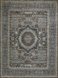 Traditional Grey/Silver Wool Area Rug: Mafi Signature Legacy New KYB-111 (Hand-Knotted Area Rug)