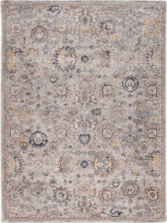 Traditional Silver Area Rug: Tangier Kartuli 201130: Silver/Cream (Power-Loomed Area Rug)