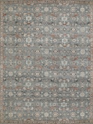 Mafi Signature | Legacy | LEG-106: Grey area rug Traditional/Transitional Grey/Silver Wool Area Rug: Mafi Signature Legacy LEG-106 (Hand-Knotted Area Rug)