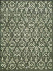 Transitional Grey/Silver Wool Area Rug: Regal Lovely Xenology 1812078: Grey/Beige (Hand-Knotted Area Rug)