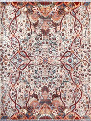 Traditional Ivory/White Wool Area Rug: Karachi Lahore 20333: Ivory (Hand-Knotted Area Rug)