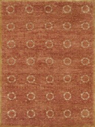 Transitional Orange/Rust Wool Area Rug: Regal Malibu Beach 1813984: Brick (Hand-Knotted Area Rug)