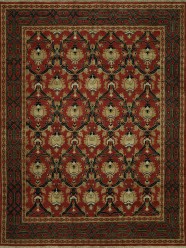 Transitional Orange/Rust Wool Area Rug: Regal Malibu Beach 1813494: Rust (Hand-Knotted Area Rug)