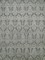 Traditional Grey/Silver Wool Area Rug: Regal Moses Lake 1813561: Pearl Grey/Black (Hand-Knotted Area Rug)