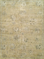 Traditional Yellow/Gold Wool Area Rug: Regal Moses Lake 1813761: Gold (Hand-Knotted Area Rug)