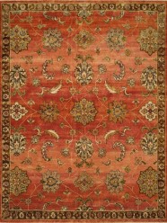 Regal | Modern Relic | 1813365: Brick area rug Transitional Orange/Rust Wool Area Rug: Regal Modern Relic 1813365: Brick (Hand-Knotted Area Rug)
