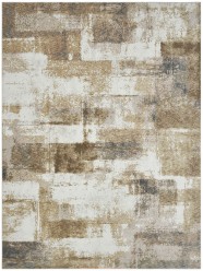 Modern Beige/Tan Area Rug: Regal Maison Quartz 1813269: Beige/Gold (Power-Loomed Area Rug)