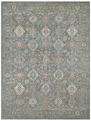Traditional Blue/Navy Area Rug: Regal Maison Quartz 1813479: Denim/Denim (Power-Loomed Area Rug)