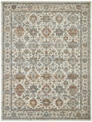 Traditional Ivory/White Area Rug: Regal Maison Quartz 1813579: Ivory/Ivory (Power-Loomed Area Rug)