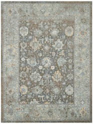 Traditional Brown Area Rug: Regal Maison Quartz 1813679: Brown/Sage (Power-Loomed Area Rug)