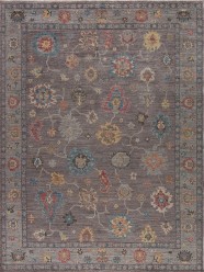 Traditional Plum Wool Area Rug: Silk Road Majoca 1913301 (Handmade Area Rug)