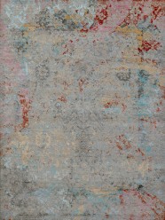 Transitional/Traditional Grey/Silver Wool Area Rug: Mafi Signature New Modern NM-7707 (Hand-Knotted Area Rug)