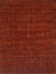 Traditional Orange/Rust Wool Area Rug: Regal Nouveau Riche 1814239: Rust (Hand-Knotted Area Rug)