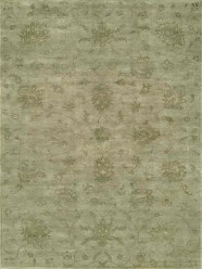 Traditional Green Wool Area Rug: Regal Nouveau Riche 1814539: Green (Hand-Knotted Area Rug)