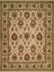 Traditional Ivory/White Wool Area Rug: Regal Phocelia 1816679: Ivory/Ivory (Hand-Knotted Area Rug)