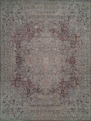 Traditional/Transitional Grey/Silver Wool Area Rug: Regal Romantic Rose 1818210: Grey/Wisteria (Hand-Knotted Area Rug)