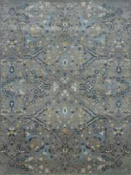 Traditional Beige/Tan Wool Area Rug: Antiquity Renaissance Charm 1136004: Taupe/Teal (Hand-Knotted Area Rug)