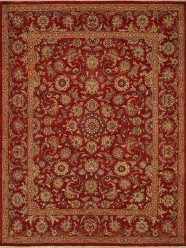 Traditional Red/Burgundy Wool Area Rug: Regal Sierra Nevada 1819548: Burgundy (Hand-Knotted Area Rug)