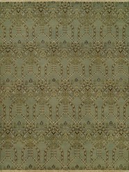 Traditional/Transitional Green Wool Area Rug: Regal Sudan 1819674: Seaglass (Handmade Area Rug)