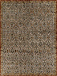 Traditional Blue/Navy Wool Area Rug: Mafi Signature Canyons TB-5002 (Hand-Knotted Area Rug)