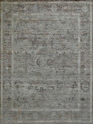 Mafi Signature | Topica | TO-112: Grey area rug Traditional Grey/Silver Wool Area Rug: Mafi Signature Topica TO-112 (Hand-Knotted Area Rug)