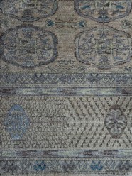 Traditional Beige/Tan Wool Area Rug: Antiquity Willow Crest 1235101: Beige/Denim (Hand-Knotted Area Rug)