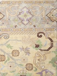 Traditional Beige/Tan Area Rug: Antiquity Willow Crest 123311: Cream (Hand-Knotted Area Rug)