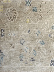 Traditional Beige/Tan Wool Area Rug: Antiquity Willow Crest 1230001: Beige/Ivory (Hand-Knotted Area Rug)