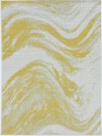 Modern/Indoor-Outdoor White/Ivory Area Rug: Madison Providence 13164675: Ivory/Gold (Power-Loomed Area Rug)