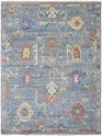 Traditional Blue/Navy Wool Area Rug: Regal Aaron 181798: Chambray/Multi (Hand-Knotted Area Rug)