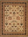 Traditional Beige/Tan Wool Area Rug: Regal Alexandra 181146: Beige/Black (Hand-Knotted Area Rug)
