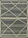 Bohemian Charcoal/Black Wool Area Rug: Mafi Signature Alpino AP-48 (Hand-Crafted Area Rug)