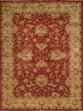 Traditional Red/Burgundy Wool Area Rug: Regal Archimedes 181059: Red/Ivory (Hand-Knotted Area Rug)