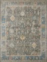 Traditional Charcoal/Black Wool Area Rug: Regal Aficionado 181182: Charcoal Grey/Antique Indigo (Hand-Knotted Area Rug)