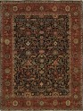Traditional Navy Wool Area Rug: Silk Road Anhelina 191121 (Hand-Knotted Area Rug)