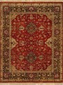 Traditional Orange/Rust Wool Area Rug: Regal Baltic Grove 182805: Rust/Brown (Hand-Knotted Area Rug)