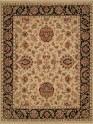 Traditional Ivory/White Wool Area Rug: Regal Cyprus Point 183318: Ivory/Black (Handmade Area Rug)