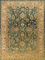 Traditional Blue/Navy Area Rug: Madison Cascade 1332044: Teal/Sand (Power-Loomed Area Rug)