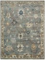 Traditional Grey/Silver Wool Area Rug: Regal Cavallo 183466: Vintage Grey/Blue (Hand-Knotted Area Rug)