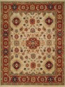 Traditional Beige/Tan Wool Area Rug: Regal Eclipse 185735: Beige (Hand-Knotted Area Rug)