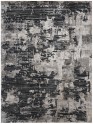 Transitional/Modern Charcoal/Black Wool Area Rug: Regal Erasure 185773: Charcoal (Hand-Knotted Area Rug)
