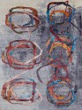 Contemporary Grey/Silver Wool Area Rug: Modern Masters Art Decco Fierce 13060: Smoke (Hand-Knotted Area Rug)