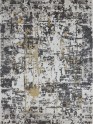 Transitional/Modern Grey/Silver Wool Area Rug: Regal Foggy Texture 186343: Zinc/Chino (Hand-Knotted Area Rug)