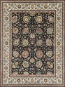 Traditional Charcoal/Black Wool Area Rug: Mafi Signature Khanna KH-1020 (Hand-Knotted Area Rug)